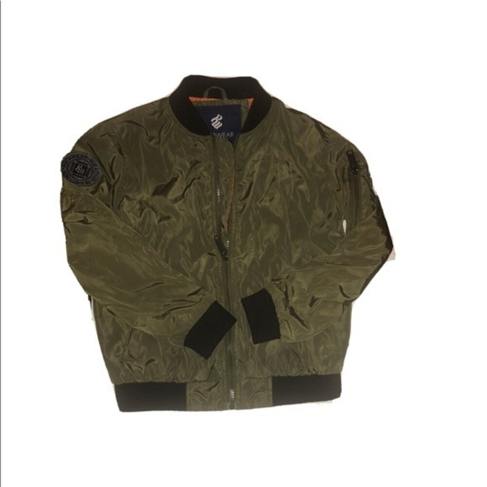 🔥2/$20 Rocawear Boys Jacket Sz M Green Black